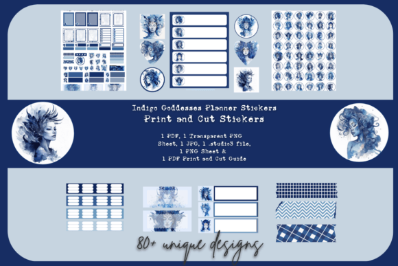 Download Indigo Goddess Digital Planner Stickers - Stickers Collection