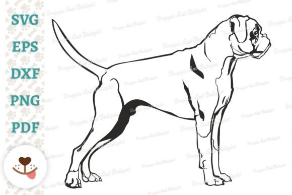 Download Standing Boxer Dog Svg Png Dxf Cut Files - Dxf cut files Collection