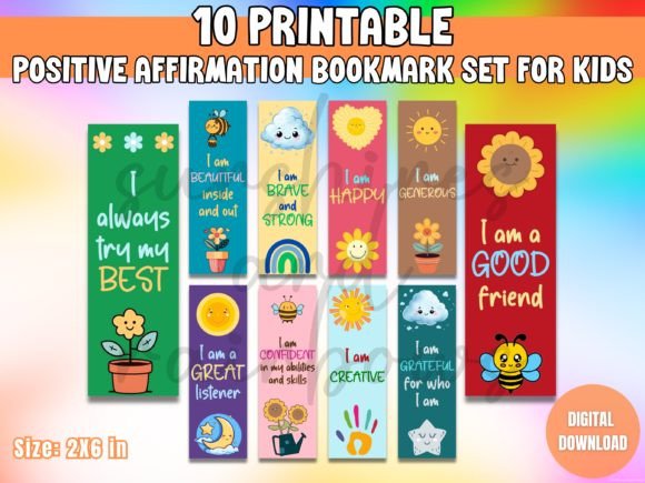 Download Positive Affirmation Bookmarks for Kids - Positive affirmation Collection