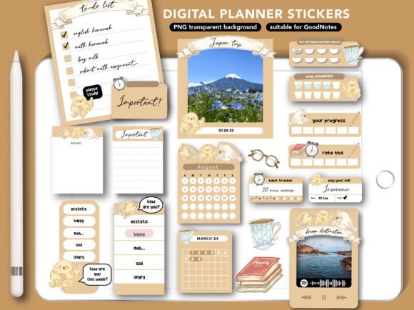 Download Back to School Digital Planner Stickers - Stickers Collection