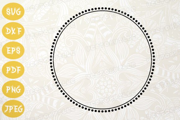 Download Elegant Dotted Circle Frame SVG Monogram - Circle frame Collection