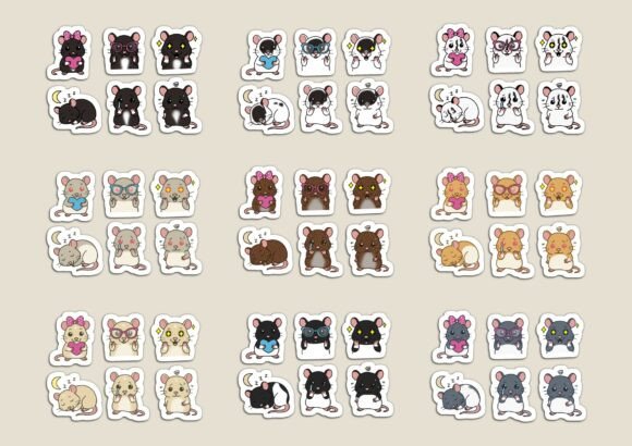 Download Cartoon Rats Clip Art Goodnotes Stickers - Stickers Collection