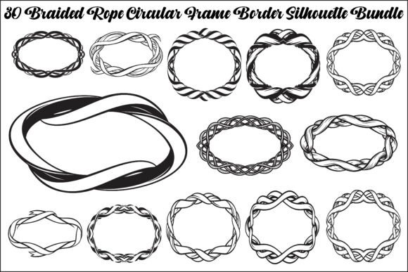 Download Braided Rope Circle Frame Bundle - Circle frame Collection