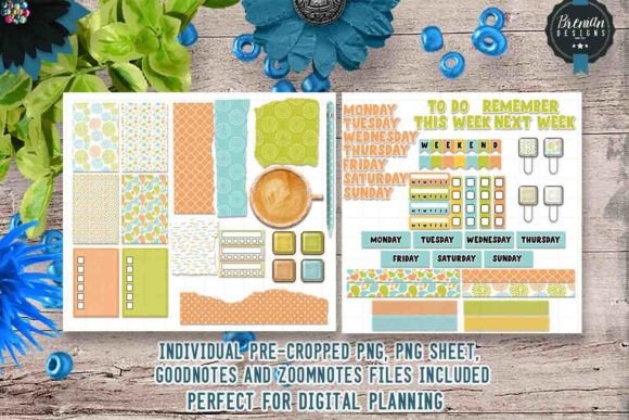 Download Playful Spring Digital Planner Stickers - Stickers Collection