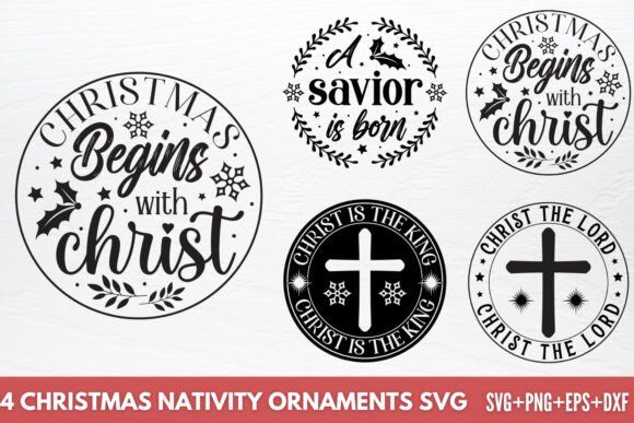 Download Christmas Nativity Ornaments SVG - Premium Resources