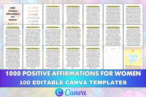 Download 1000 Positive Affirmations for Women KDP - Positive affirmation Collection