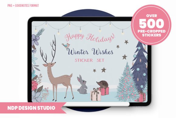 Download Digital Planner Stickers - Winter Wishes - Stickers Collection