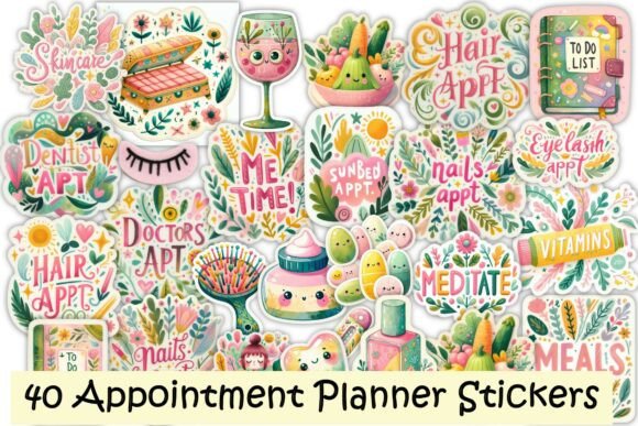 Download 40 Summer Digital Planner Stickers PNG - Stickers Collection