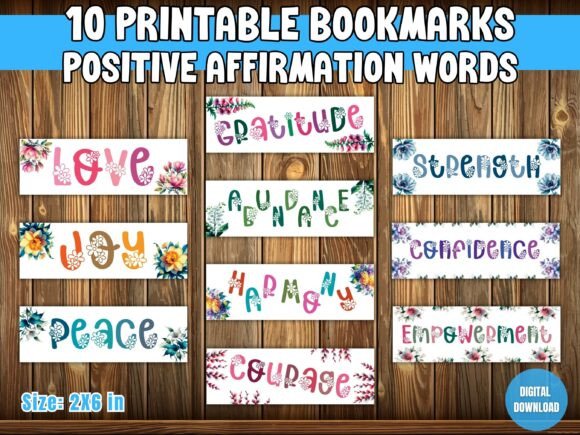 Download Positive Affirmation Words Bookmarks - Positive affirmation Collection