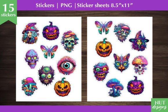 Download Print and Cut Creepy Halloween Stickers - Stickers Collection