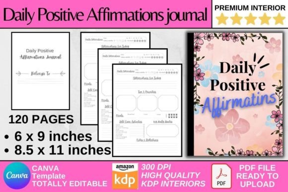 Download Daily Positive Affirmations Journal KDP - Positive affirmation Collection